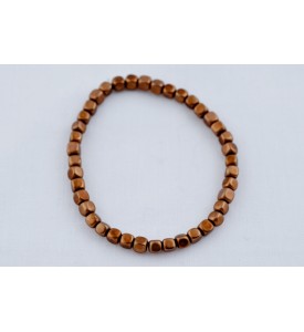 Adzo Designs bracelet- dark bronze glass pearls on stretch